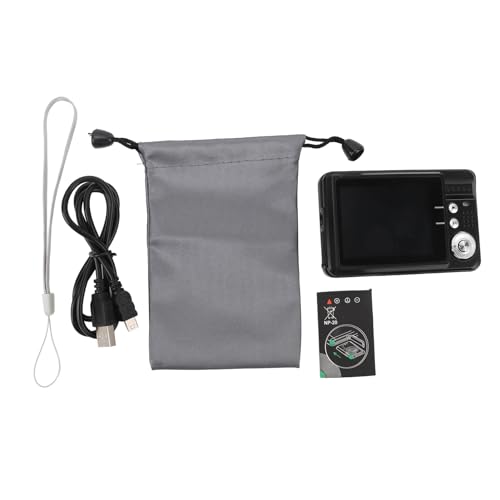 Cámara Digital de Bolsillo, Cámaras Digitales con Enfoque Automático y Zoom de 48MP 8X con Pantalla TFT de 2,7 Pulgadas, Antivibración, Belleza Facial Automática, Filtro Multicolor