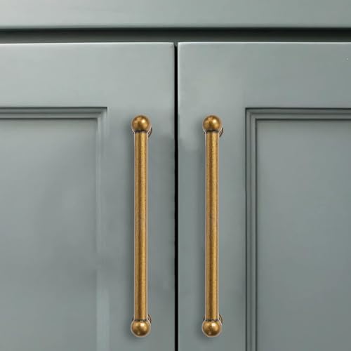 CABDM 1 Pack Appliance Pull 12 Inch Solid Kitchen Cabinet Handles Antique Brass Cabinet Pulls Vintage Drawer Pulls Cabinet Hardware Kitchen Handles for Cabinets Cupboard Handles by CABDM - Image 3