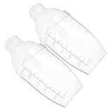 TOPPERFUN 2 piezas Cocteleras de Plástico Negro con Medida Agitador Manual para Cócteles y Bebidas Resistente y Portátil para Bar y Hogar
