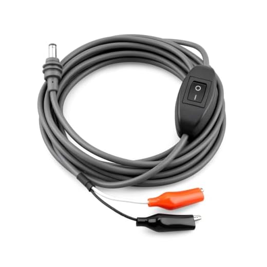 Urnqowuy DC Charging Cable Fits for Starlink Mini Alligator Clips DC Charging Cable, 3M/10FT 18AWG Power Cable with Switch & Crocodile Clamps
