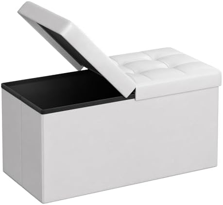 SONGMICS MAZIE Collection - 30 Inches Storage Ottoman Bench with ...