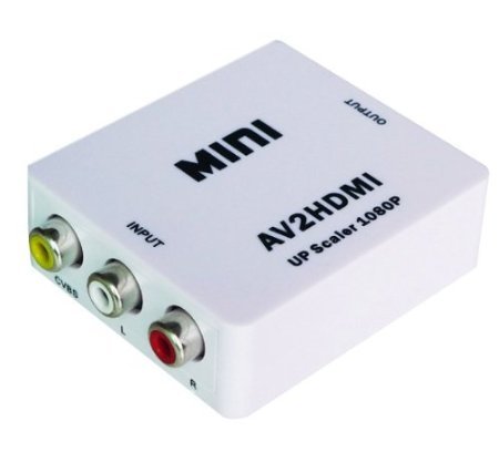 VACCU���^ �R���|�W�b�g (AV / RCA3 / CVBS) �� HDMI�R���o�[�^�[ USB�d���R�[�h�t HD Video Converter AV2HDMI