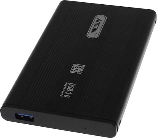 USB 3.0 External Hard Drive Enclosure, Black, Portable 2.5-Inch SATA ...