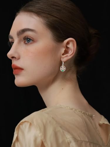 Boucles d'oreilles cœur celtique émeraude cadeau anniversaire