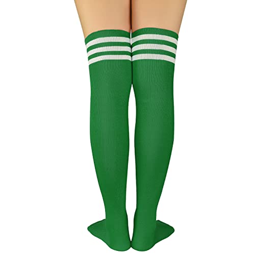 Image of Century Star Womens Casual Stripes Thigh High Long Socks-Thin Over the Knee High Stocking Thigh High Tights Boot Socks