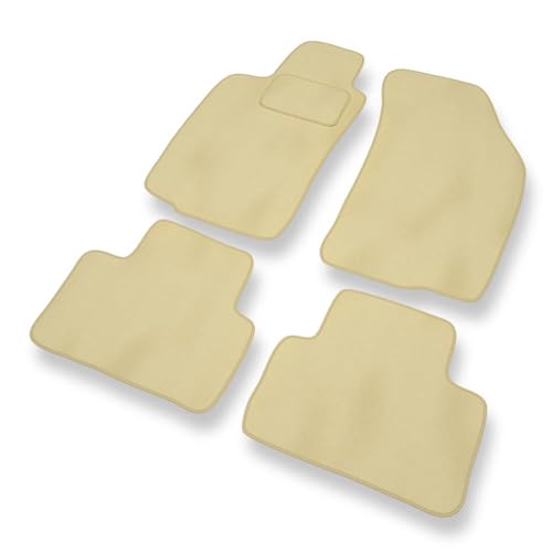 Mossa Tapis de Sol adaptés pour Alfa Romeo GT Coupé (2003-2010) 4 pcs Beige