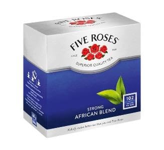 Five Roses African Blend Tea, Black Tea Bags, 102 Count, Strong South African Tea, Premium Quality, Smooth Rich Flavor