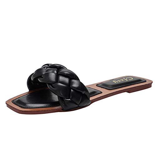 THESHY Women's Denim Knee High Boots Buttons Fashion Thigh High Boots Pointed Toe Stiletto High Heel Pleated Fold Over Party Dress Jean Boots for Women 4 Black