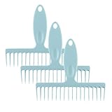 VOSAREA 3pcs Delinting Tooth Comb Broom Whisk Broom Multi-use Comb Household Clean Handheld Hair Handheld Cleaning Cleaning Tool for Clean Tool (6.68X6.60X0.12in)