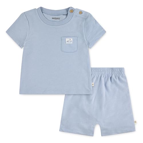 Image of HUGGIES Baby Baby One Pocket T-shirt and Shorts 2-piece Outfit Set