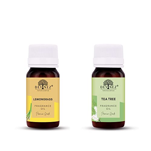 Image of Devinez Lemongrass, Tea Tree Aroma Oil for Diffuser /Ultrasonic Aroma Diffuser /Tealight Diffuser /Reed Diffuser, 15ml Each