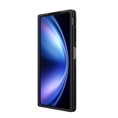 Image of Nillkin Case for Vivo X Fold 5 (8.03 inch Inch) Super Frosted Shield Prop Flip Lens Camera Magnetic Case (Works Mag Safe) TPU + PC Wireless Charging Black