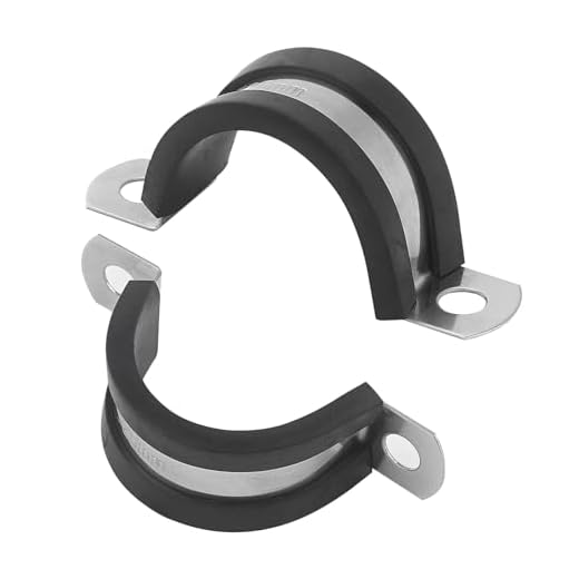 50 Pack 1 Inch Cable Clamps, 26mm Stainless Steel Rubber Coated Cushioned Insulated Cable Clamp, Black Conduit Wire Holder Strap Clips for Tube, Pipe or Wire Cord Installation