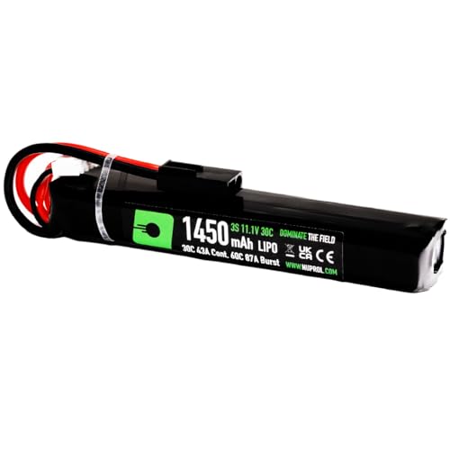 11.1v 1450mAh 30c Stock Tube LiPo Battery, Mini Tamiya