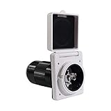 IZTOSS 50A 125/250V Power Inlet Receptacle RV Power Twist Lock Inlet with 3 Stainless Steel Marine S