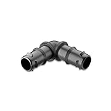 manguera codo optra Fácil montaje e instalación ABRISA Codo para manguera de riego, Negro, 16 mm