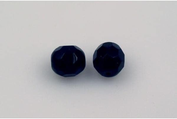 30pcs Fire Polished Faceted Beads 8 mm, Black (23980), Bohemia Crystal Glass, Czechia 15113601