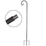 BROPRO Shepherd Hook, Adjustable Heavy Duty Garden Hanging Holder, Rust Resistant Coating, Metal...