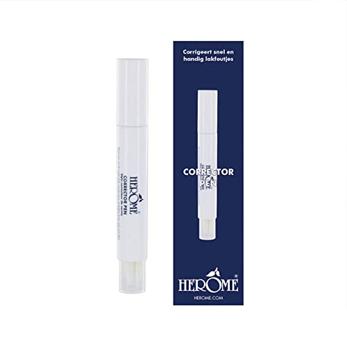 Herome - Lápiz Corrector de Esmalte 3ml | Incluye 3 Recambios, Sin Acetona, Quitaesmalte Preciso e Incoloro de Uñas, Remover, Corrector Pen, Sin Acetona, No Reseca las Uñas