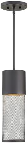Hinkley Aria Contemporary Modern One Light Outdoor Hanging Lantern, Black
