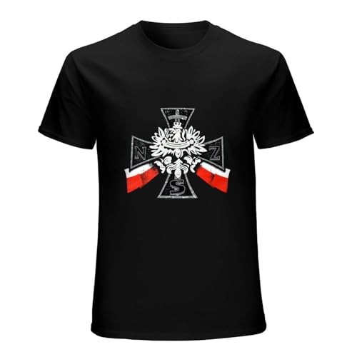 T-Shirt Koszulka Patriotic Eagle Poland Polish Polen Polska Walczaca Nsz for Men Black S
