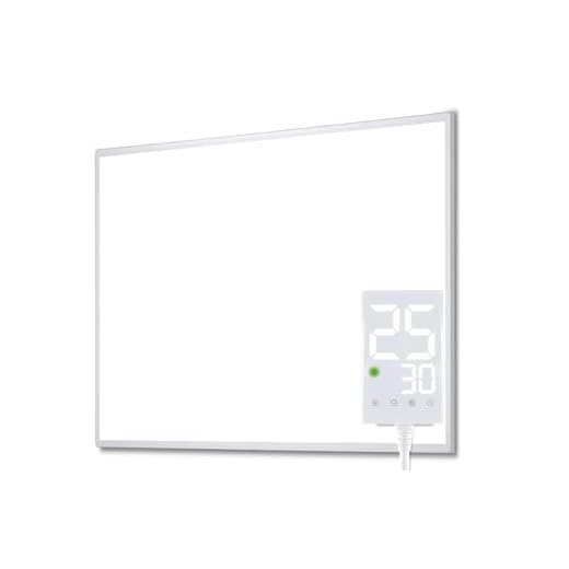 Heidenfeld Infrarotheizung HF-HP100-3 | - 400 Watt - Bis 10 m² - Infrarot Heizkörper - Elektroheizung mit Thermostat - Überhitzungsschutz (HF-HP100-3 400 Watt)