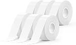 SUPVAN E10 & E11 & E16 Label Maker Tape, 6 Rolls 15mm x 6m Genuine Continuous Laminated Thermal Label Tape Refill, Waterproof Oilproof Child-Safe Durable Auto Detect Labels, Black on White