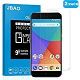 [2-Pack] Xiaomi Mi A1 Screen Protector, Jbao Direct 9H Hardness [HD Clear] [Anti-Fingerprint][Bubble Free][Anti-Scratch] Tempered Glass Film Xiaomi Mi A1,Lifetime Replacement Warranty