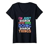 Photo Gallery donna sono solo sharon qui a fare cose sharon sharon maglietta con collo a v Photo Gallery donna sono solo sharon qui a fare cose sharon sharon maglietta con collo a v