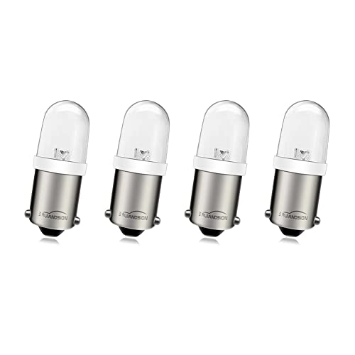 Ruiandsion BA9S LED Bulb 120V AC/DC Miniature Bayonet 9mm BA9s Base LED Replacement Bulb for Indicator Pilot Light,White (Pack of 4)