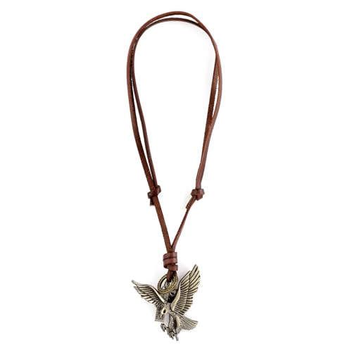 See full amazon price history chart for Rubans Brown Leather Cord Necklace with Silver Toned Eagle Pendant Rubans Brown Leather Cord Necklace with Silver Toned Eagle Pendant (B0D76QH5LL) Amazon Price History, Amazon Price Tracker