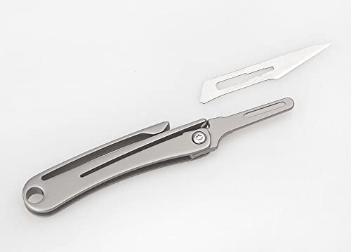 Ileaf Titanium Alloy Daily Mini Pocket Utility Knife With 10 Replaceable Blades, Ultra Compact And Lightweight #TOP4