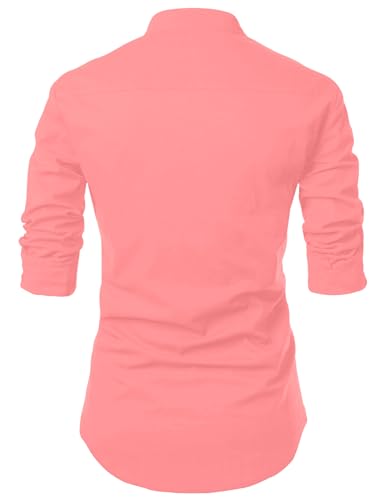 Image of FINIVO FASHION Men's Cotton Blend Regular Full Sleeve Straight Short Kurta Shirt, Casual and Formal Wear