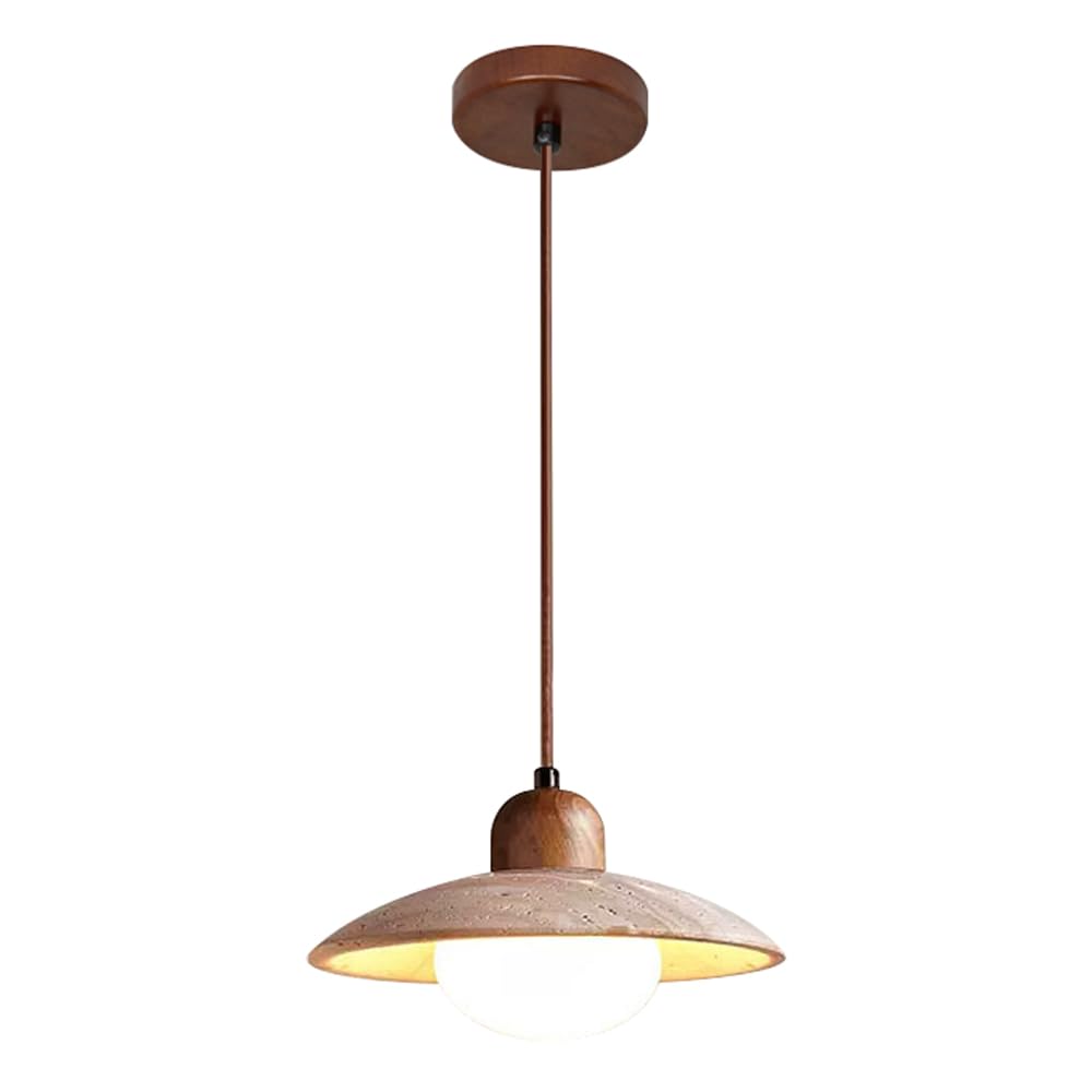 KXKLGWHN Natural Yellow Travertine Chandelier, Nordic Industrial Style Hanging Light, G9 Screw Flush Mount Pendant Lamp, Bedroom Dining Room Balcony Decorative Lighting Fixtures