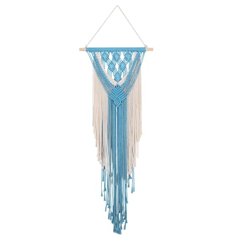 Tenture murale tissée main KnSam en macramé bohème rose haut de gamme