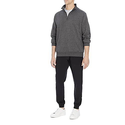 Kenneth Cole Men's Quarter Zip Fleece Pullover Sweater With Side Pocket3