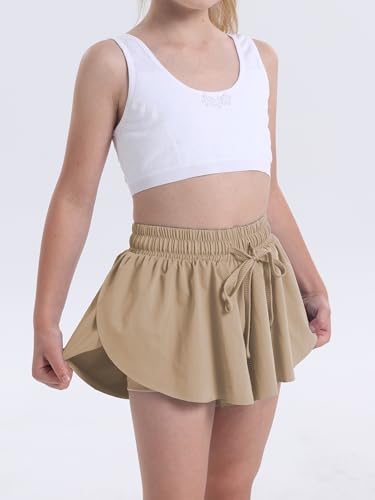 Image of Flowy Shorts for Teen Girls Athletic Running Youth Butterfly Shorts