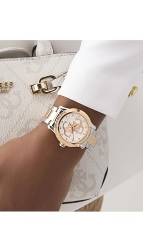 Image of GUESS Annette White Round Dial Analog Women's Watch - GW0861L5