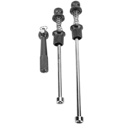 plplaaoo Bike Skewer Wheel Anti Theft Quick Release Skewers 200mm Aluminum Alloy Red (Black)