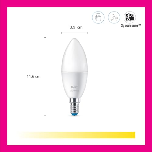 WiZ Smart Candle LED Bulb, E14, Smart Dimming LED, Connected WiFi Works with Alexa, Google Assistant & HomeKit - Image 3