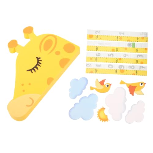 Toise girafe autocollante murale SUPVOX sticker de mesure amovible enfant