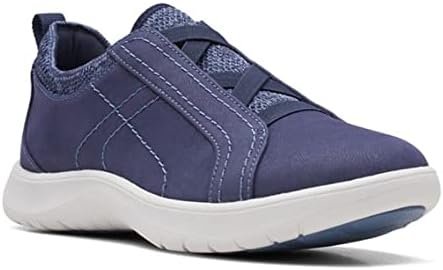 Clarks Women's Adella Trace Oxford Flat, Dark Navy Textile, 8 Wide | Image 3