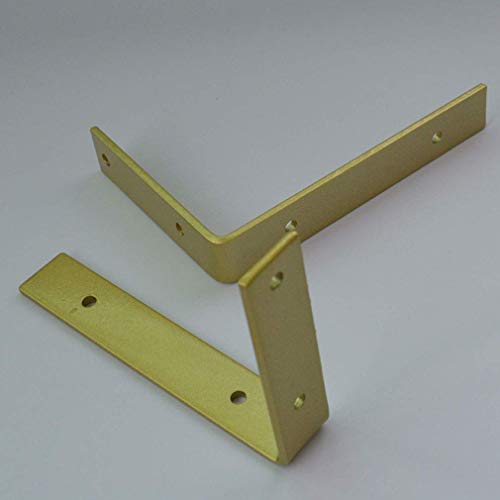 Support d'étagère triangulaire flottant et équerre de fixation en fer forgé - 8