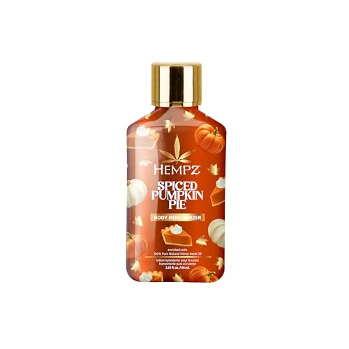 Hempz Mini Spiced Pumpkin Pie Body Moisturizer Body Lotion Fall Skin Care for Men & Women Limited Edition 2.25 fl.oz.