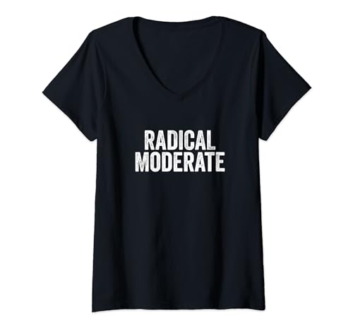 Funny Radical Moderate Republican Democrat Politics Design V-Neck T-Shirt