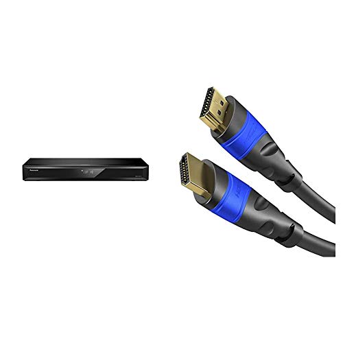 DMR-UBC70EGK UHD Blu-ray Recorder & KabelDirekt - 4K HDMI Kabel - 1,5 m - kompatibel mit (HDMI 2.0a/b 2.0, 1.4a, 4K Ultra HD, 3D, Full HD,