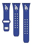 Game Time Los Angeles Dodgers Silicone Sport Watch Band Compatible with Apple Watch (38mm/40mm -...