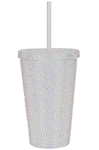 Women Men Snack Drink Cup Combo All-in-One Tumbler On-The-Go 1 Pack White