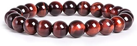 J.Fée Beads Bracelet,Natural 8mm Stone Bracelet for Women Crystal Bracelet for Positivity Anxiety Chakra Bracelet Semi Precious Gemstone Bracelet for Calming Gift
