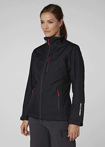 Helly-Hansen Women's Crew Midlayer Waterproof Windproof Breathable Sailing Jacket, 992 Black, Medium #TOP2